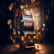 Hasil putaran slot dengan simbol pembayaran dan total kemenangan ditampilkan